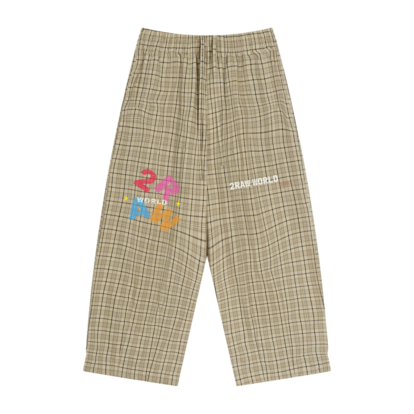2RAW Plaid Wide Leg Pants