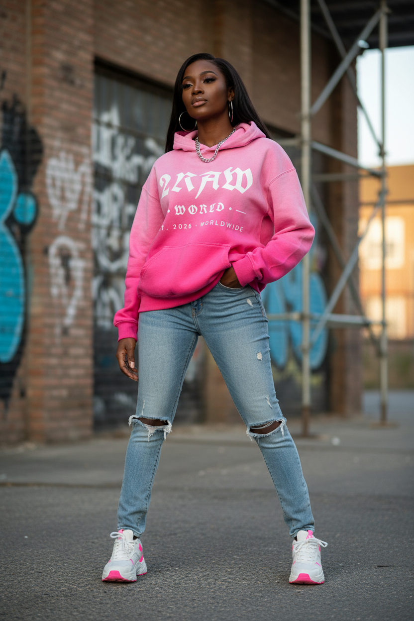 2RAW Heavyweight Sun Fade Oversized Hoodie — Gray