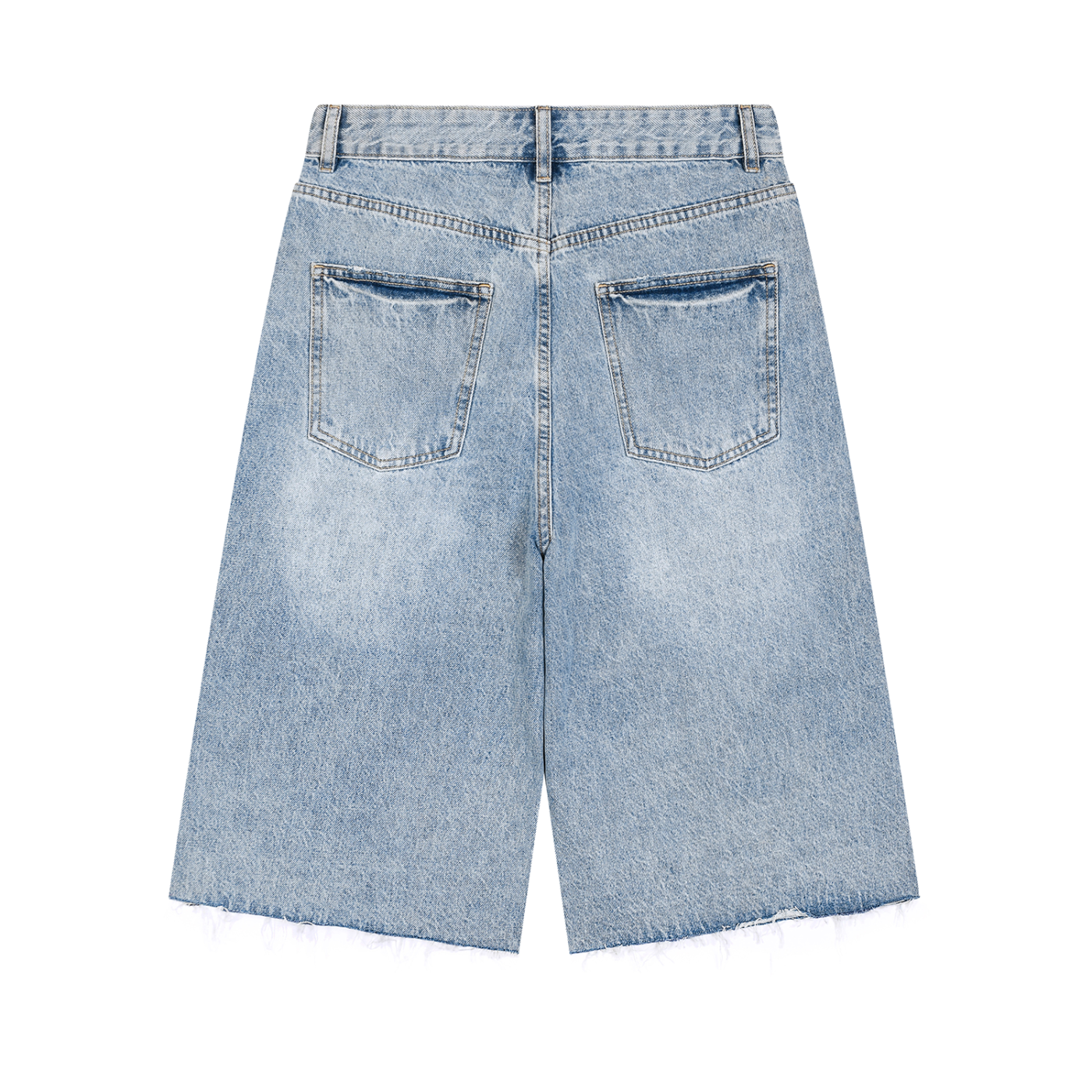 2RAW Men's Vintage Wide Leg Denim Shorts