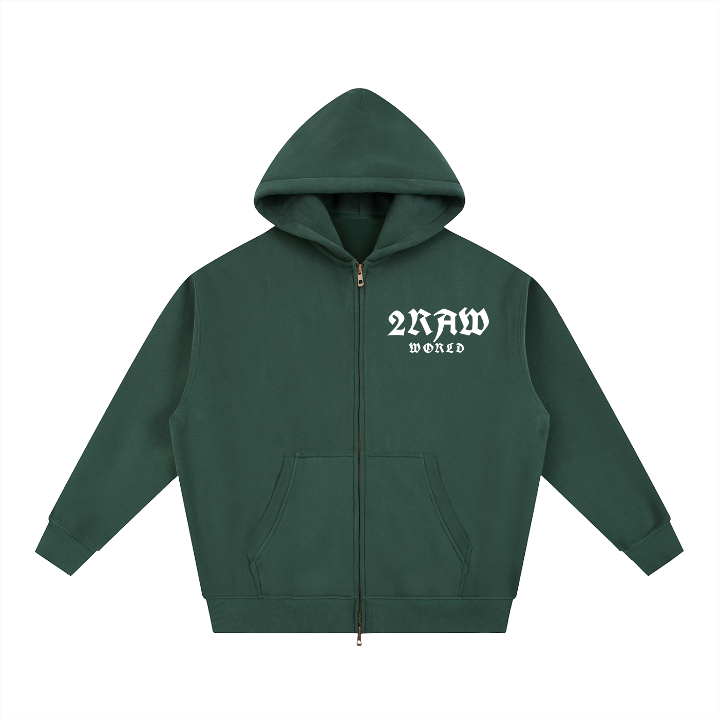 2RAW WORLD Essential Oversized Fleece Boxy Hoodie