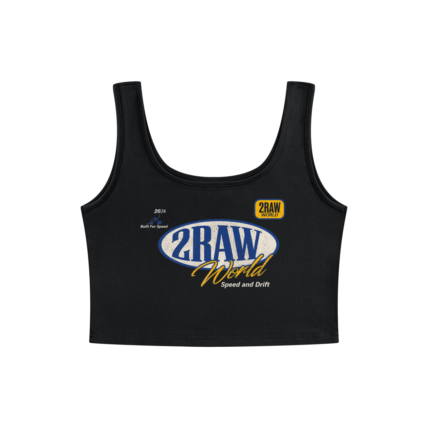 2RAW Speed Race Cropped Tank Top