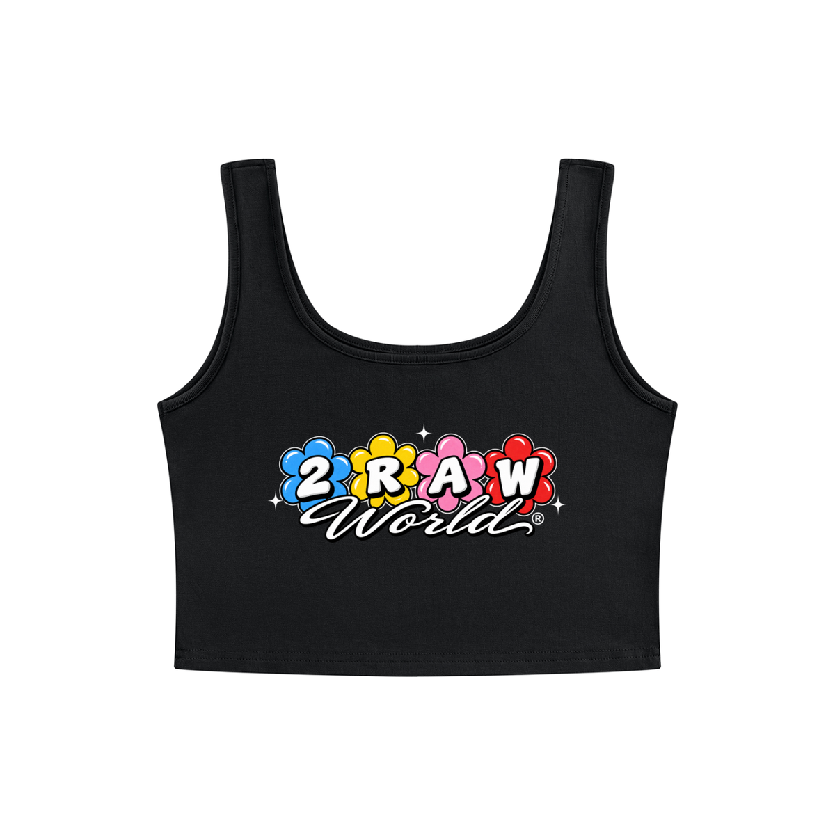 Flower Cropped Tank Top