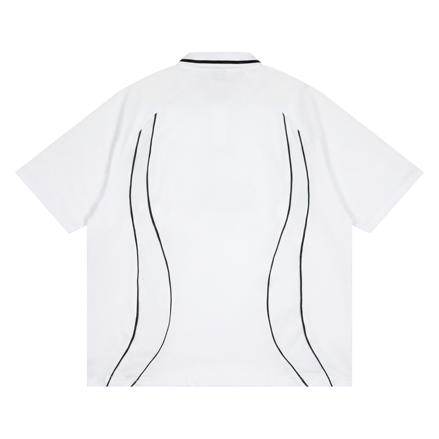 2RAW WORLD Raglan Piping Polo Shirt