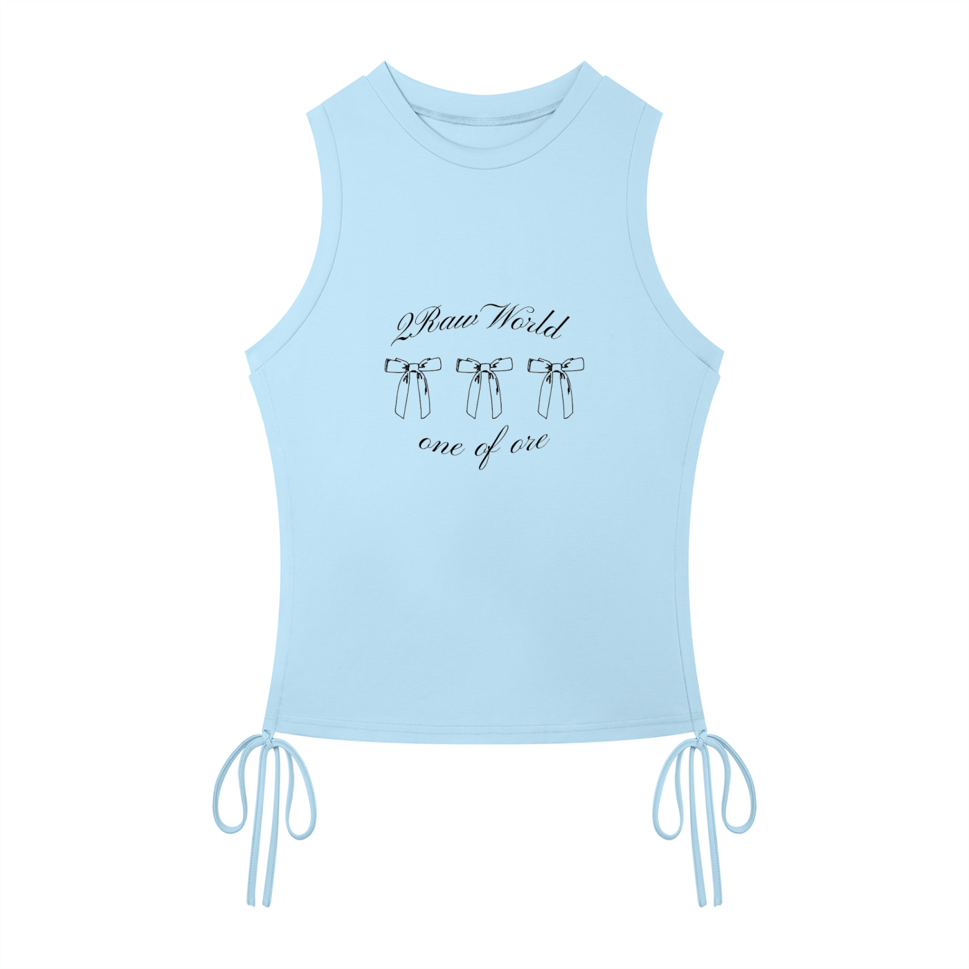 2RAW WORLD Women  Drawstring Tank Top