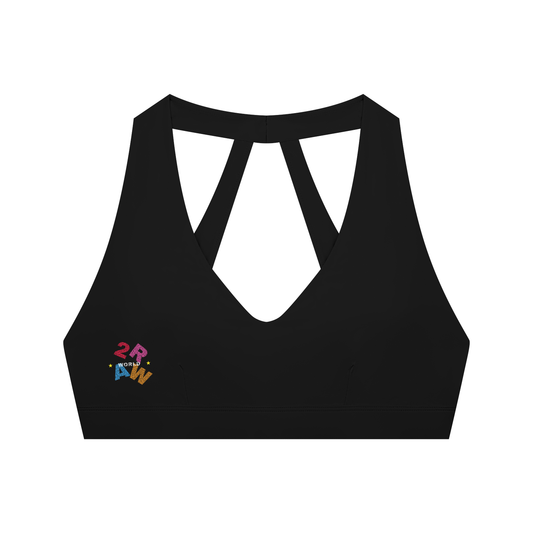 2RAW Women's Halter Cropped Sports Bra