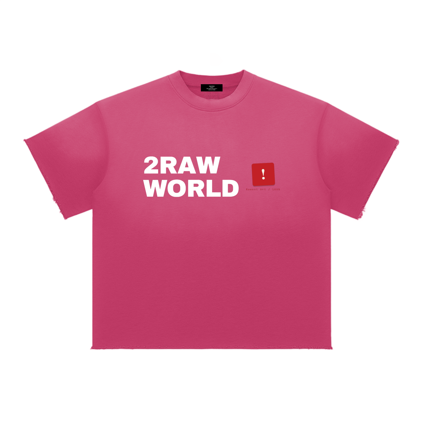 2RAW Sun Fade Raw Edge Tee