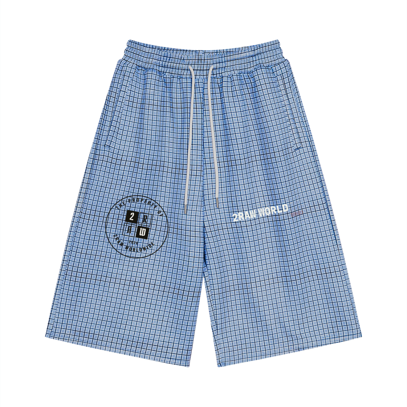 2RAW Plaid Drawstring Shorts