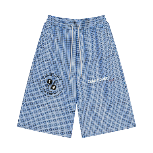 2RAW Plaid Drawstring Shorts
