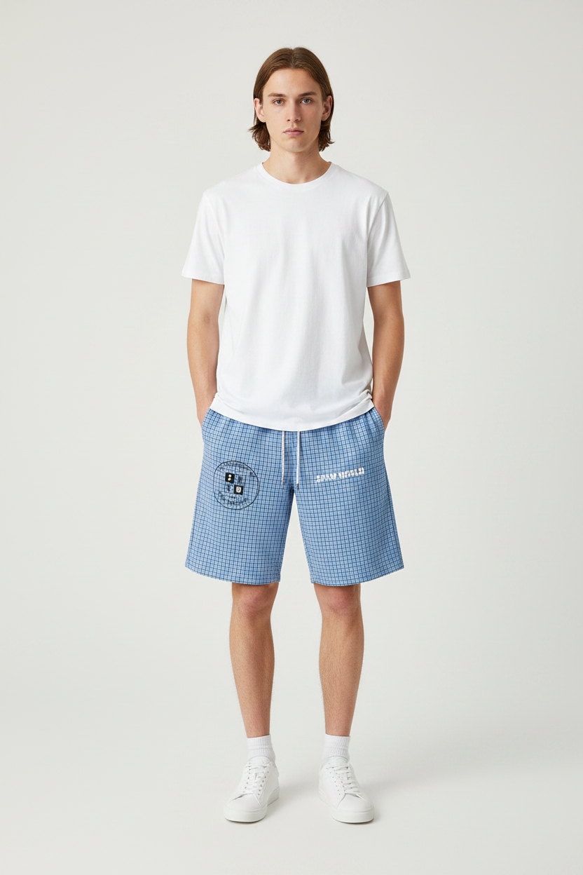 2RAW Plaid Drawstring Shorts