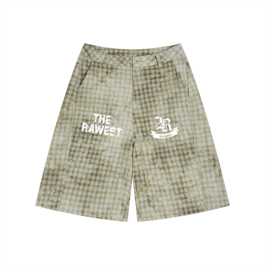 2RAW Vintage Wash Plaid Shorts