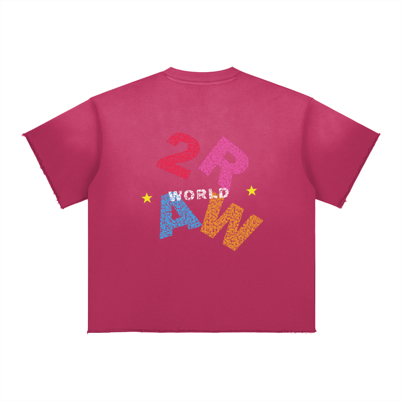 2RAW Sun Fade Raw Edge Tee
