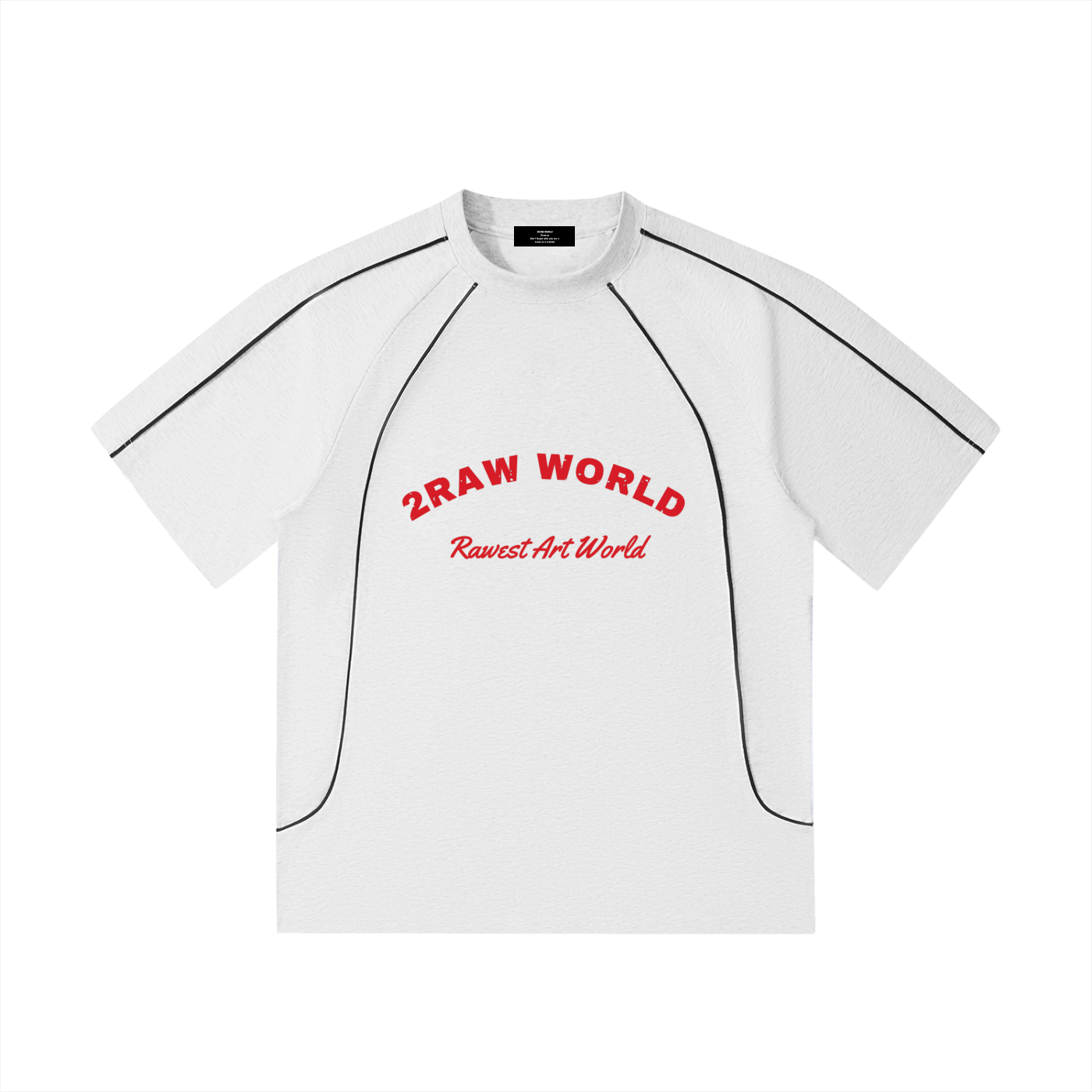 2RAW Contrast Stitch Raglan Tee