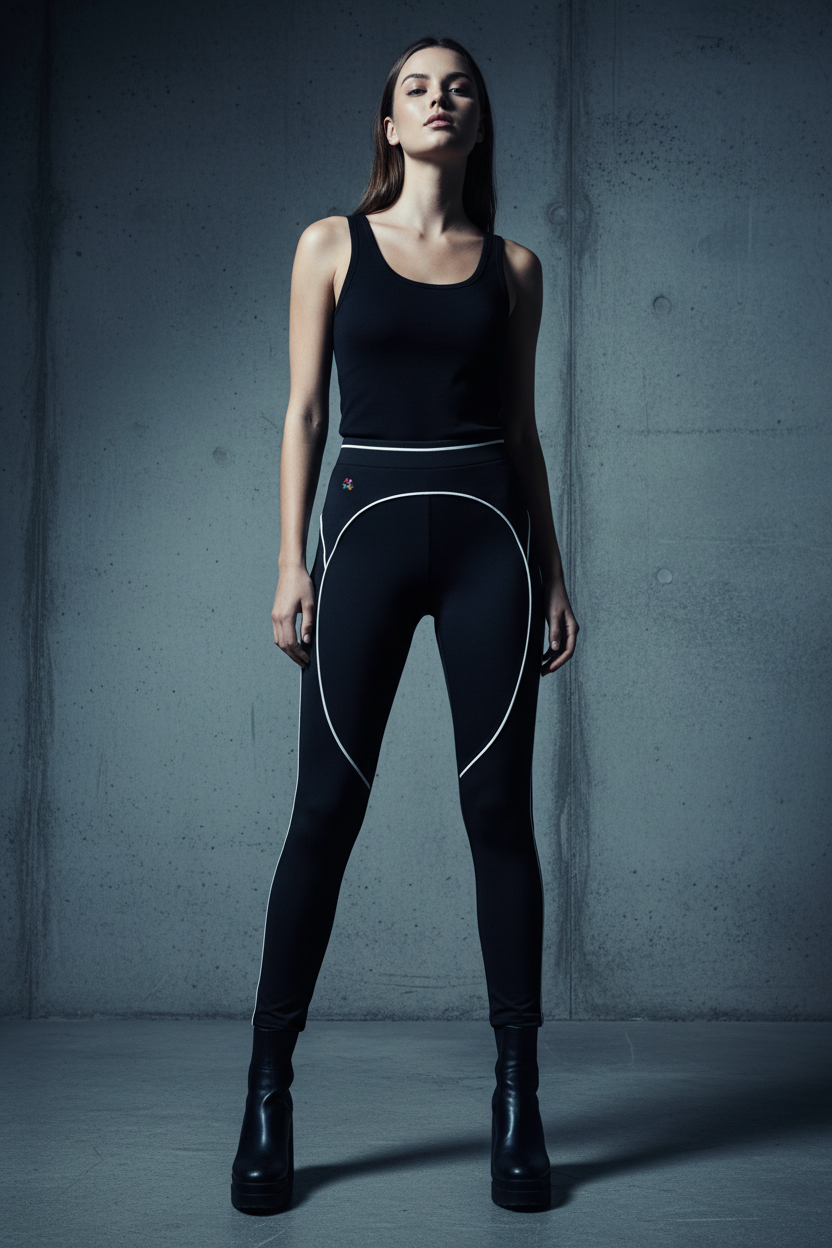 2RAW Women's High-Rise Topstitch Leggings