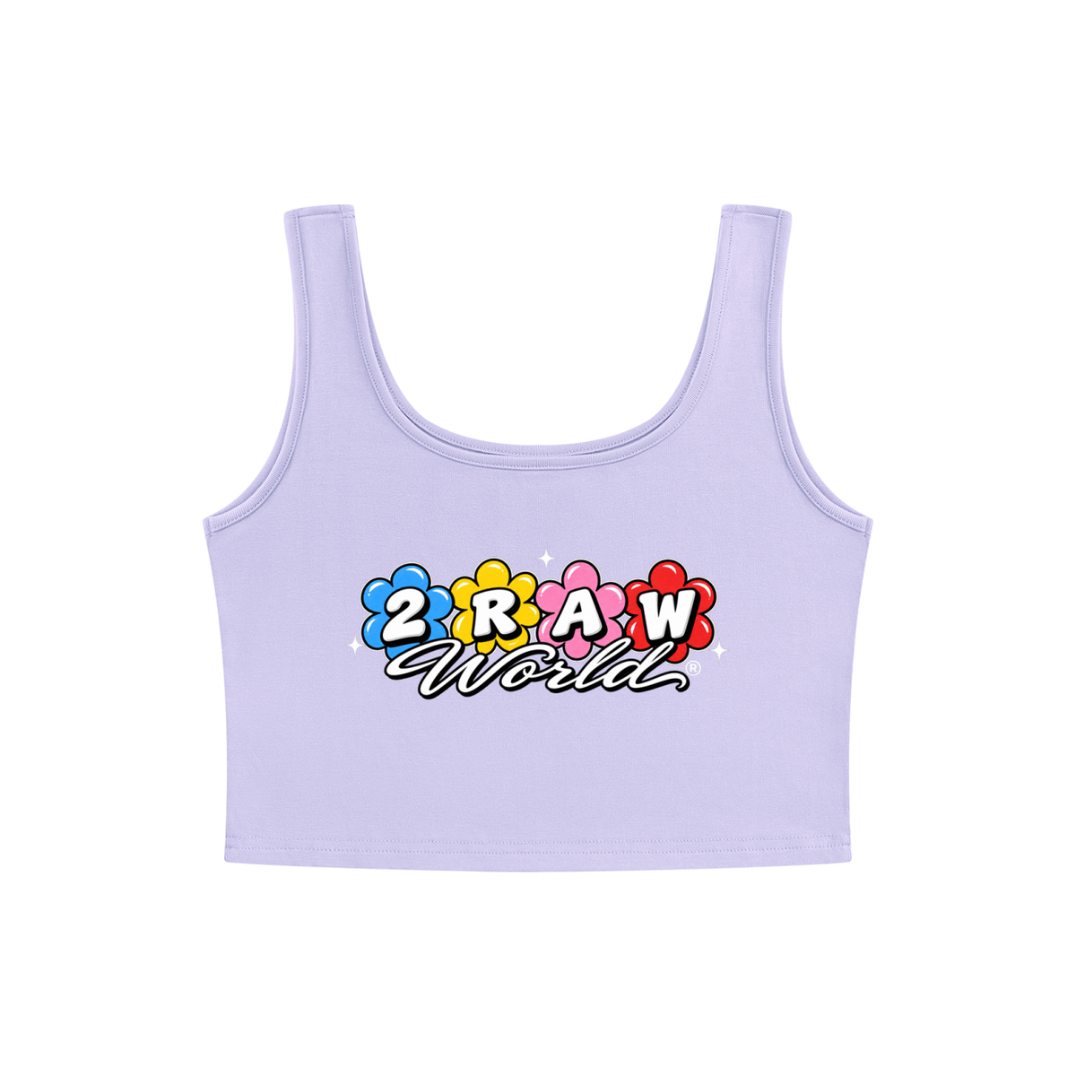 Flower Cropped Tank Top
