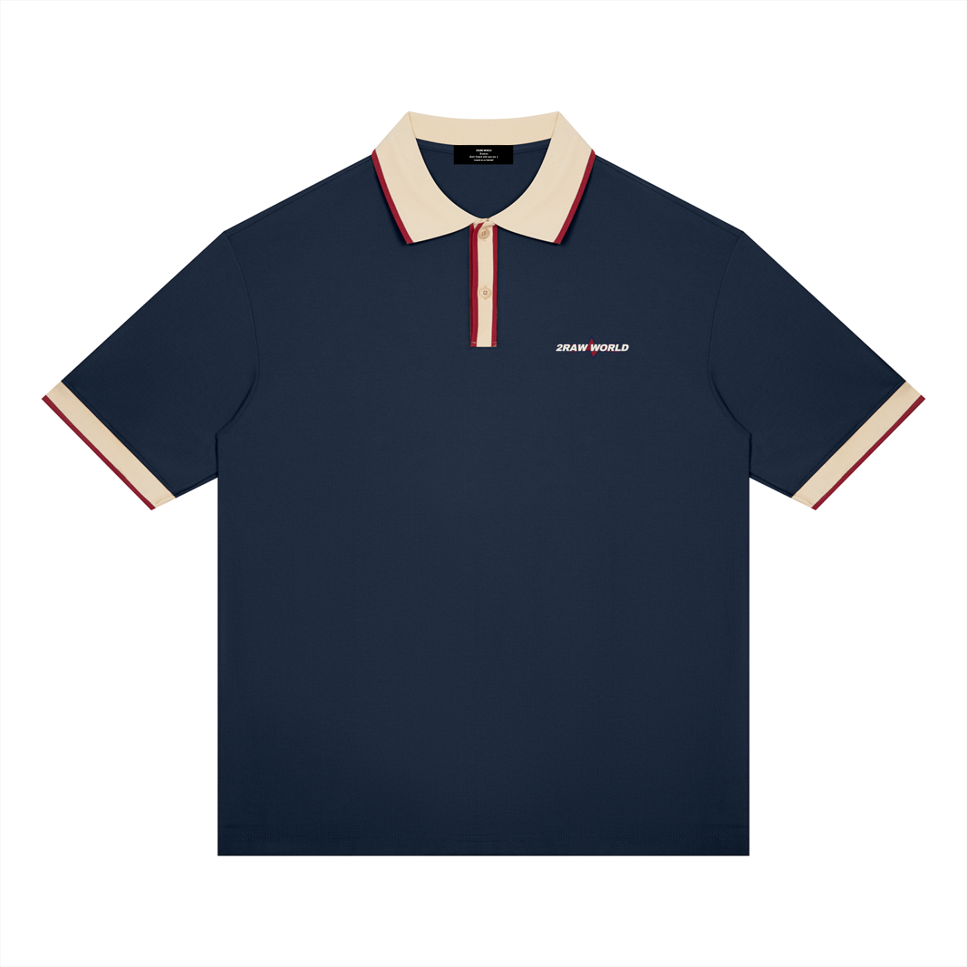 2RAW World Patchwork Polo