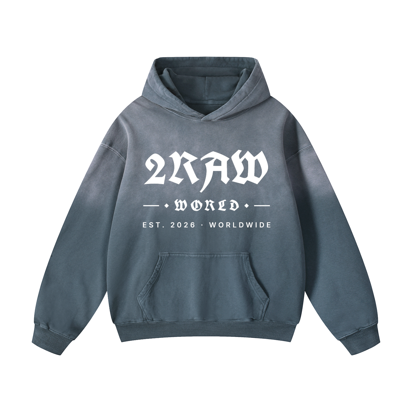 2RAW Heavyweight Sunfade Oversized Hoodie