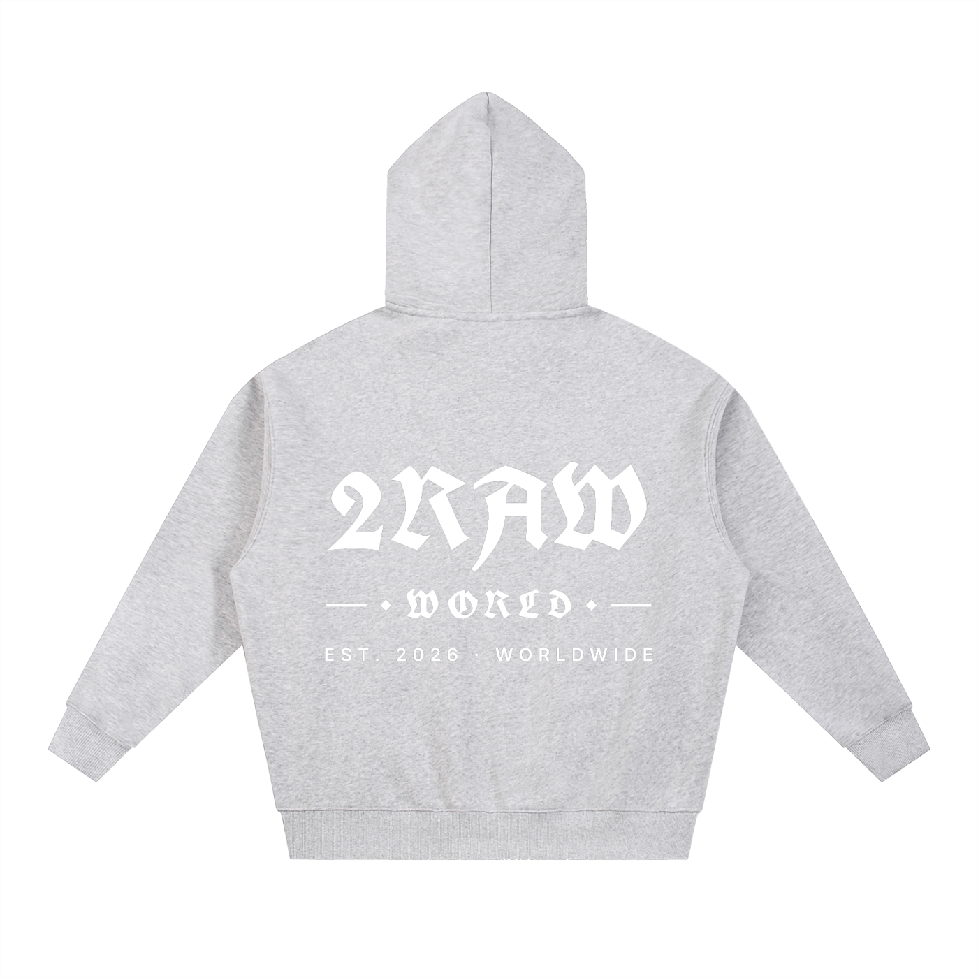 2RAW WORLD Essential Oversized Fleece Boxy Hoodie