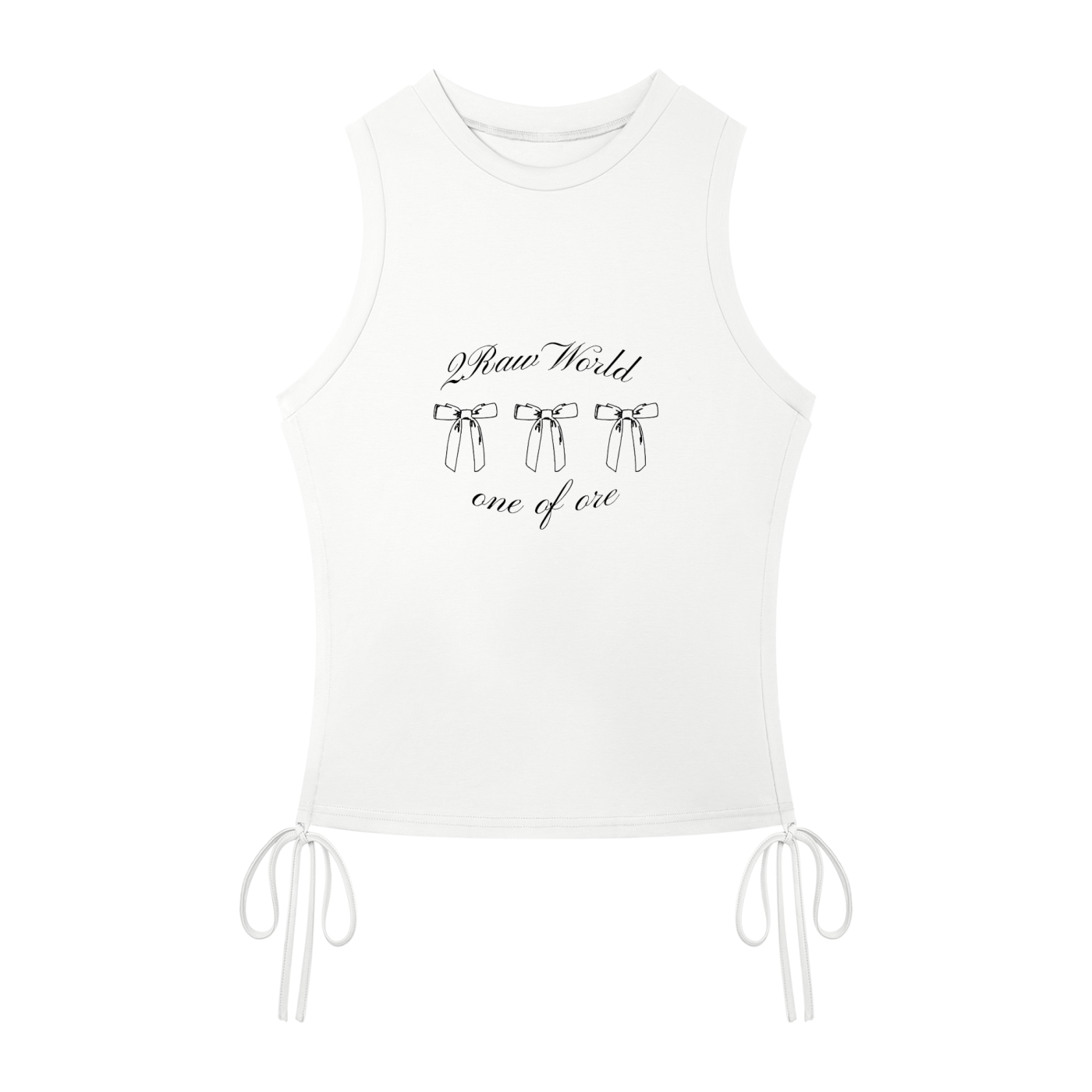 2RAW WORLD Women  Drawstring Tank Top