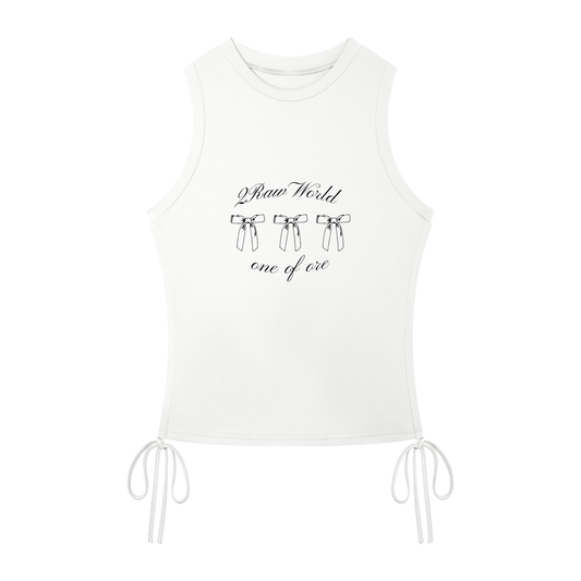 2RAW WORLD Women  Drawstring Tank Top