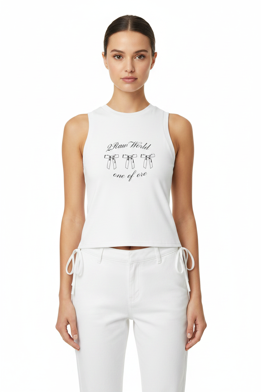 2RAW WORLD Women  Drawstring Tank Top