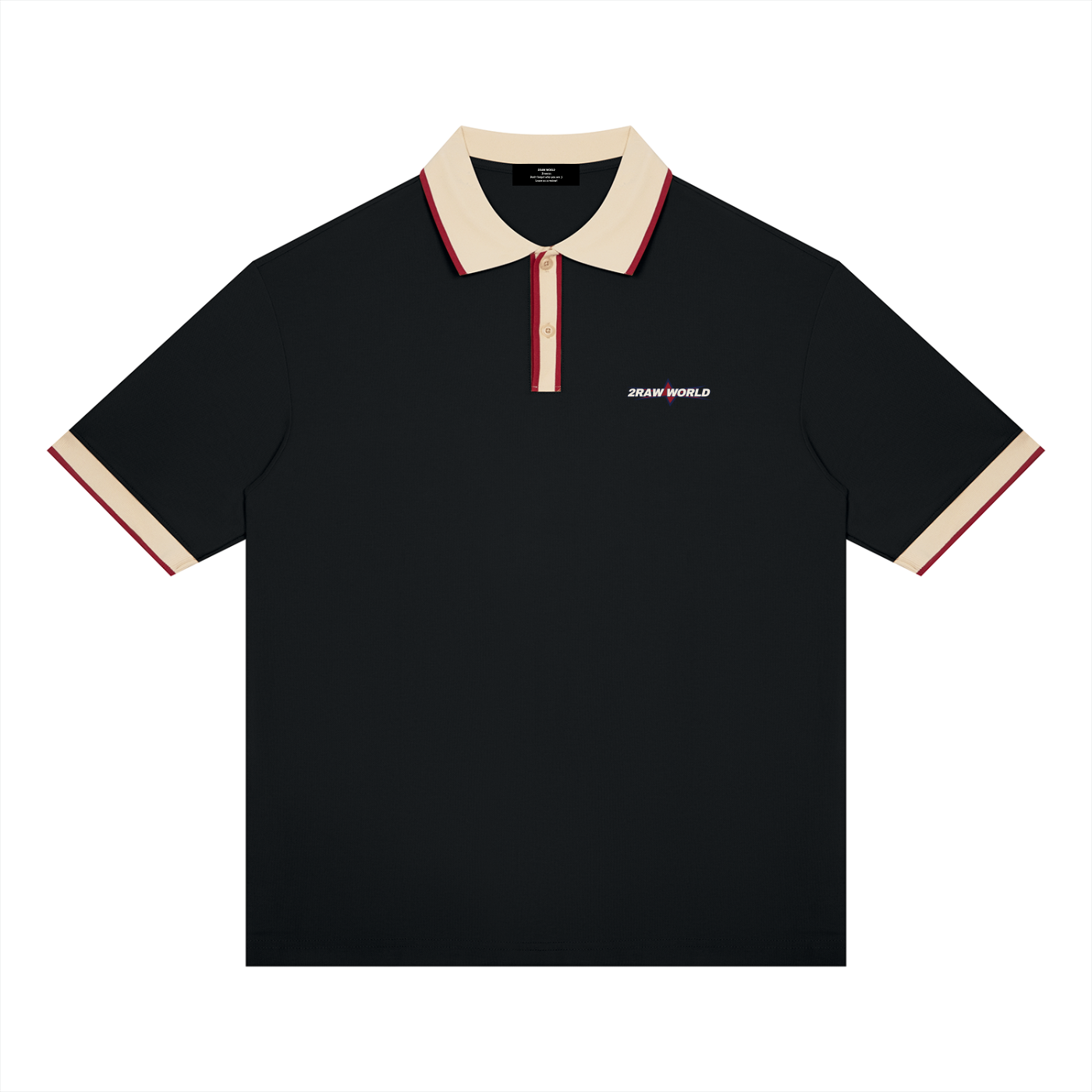 2RAW World Patchwork Polo