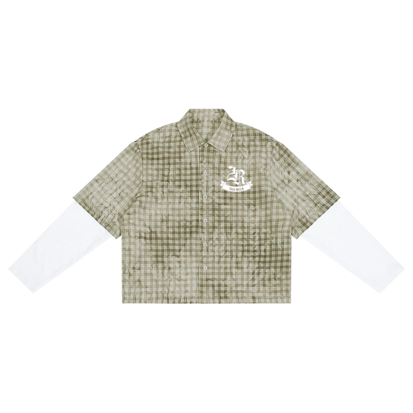 2RAW Vintage Wash Plaid Short Sleeve Shirt