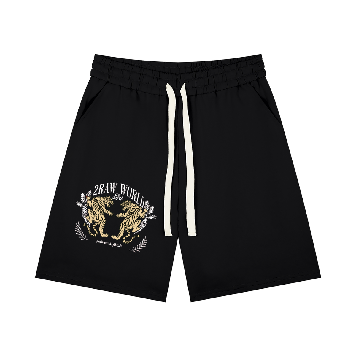 2RAW Twin Tigers Mesh Shorts — Khaki