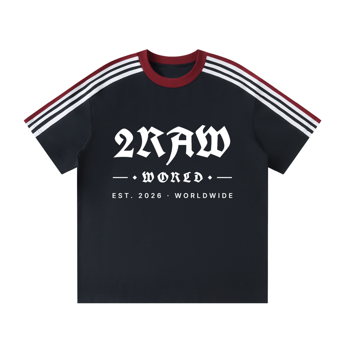 2RAW World Striped Tee — Sky Blue