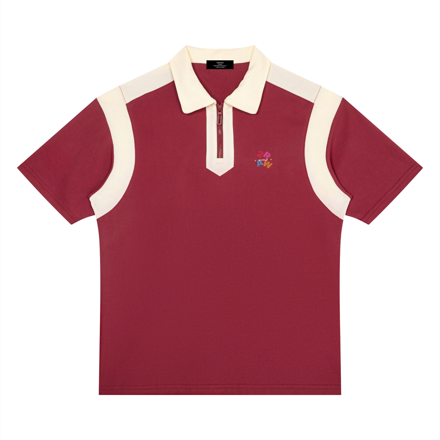 2RAW Quarter Zip Polo Shirt