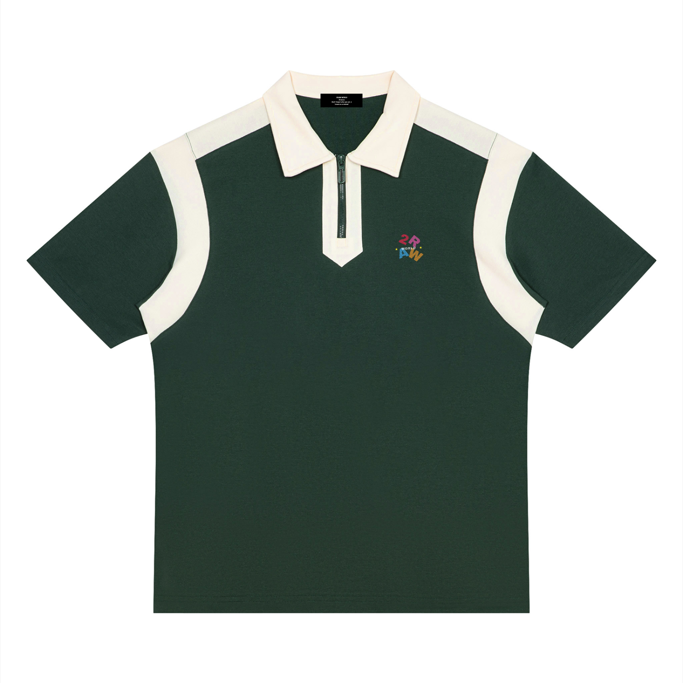 2RAW Quarter Zip Polo Shirt