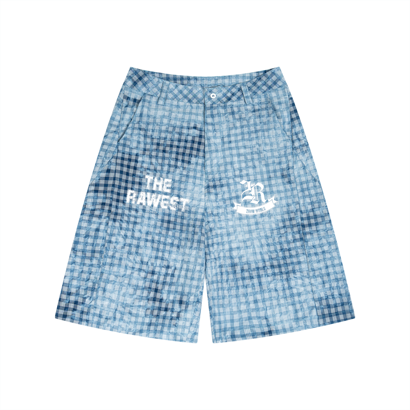 2RAW Vintage Wash Plaid Shorts