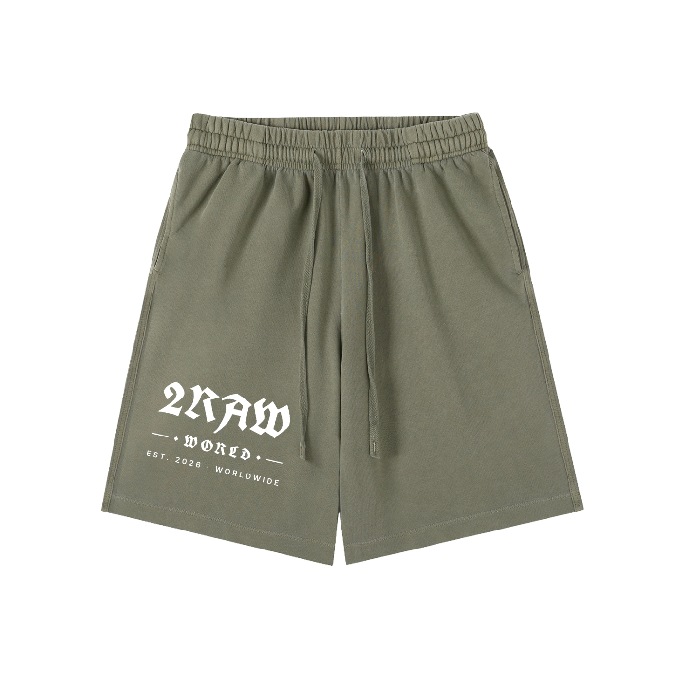 2RAW WORLD Vintage Wash Cotton Shorts