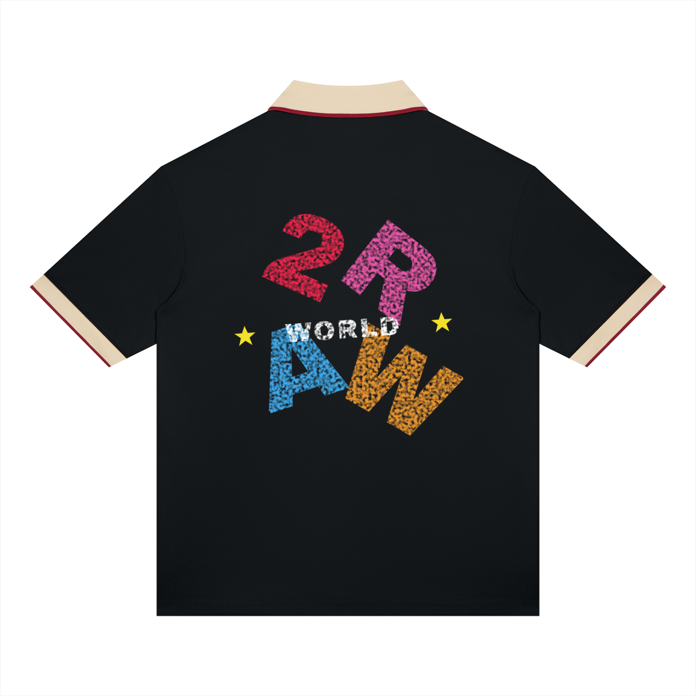 2RAW World Patchwork Polo