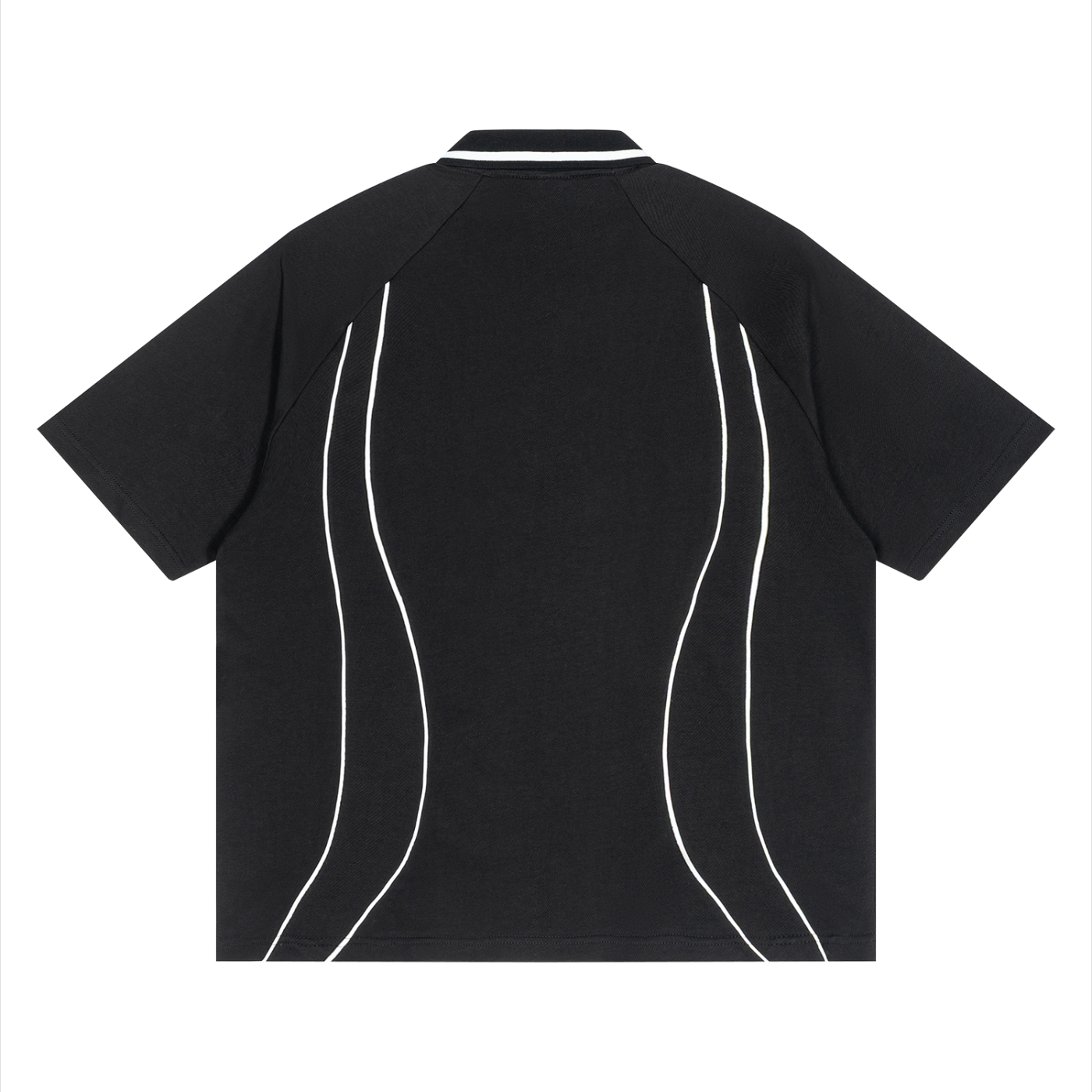 2RAW WORLD Raglan Piping Polo Shirt