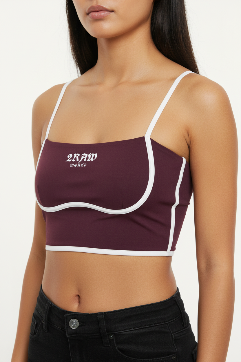 2RAW WORLD Women’s Color Bloc Yoga Sports Bra