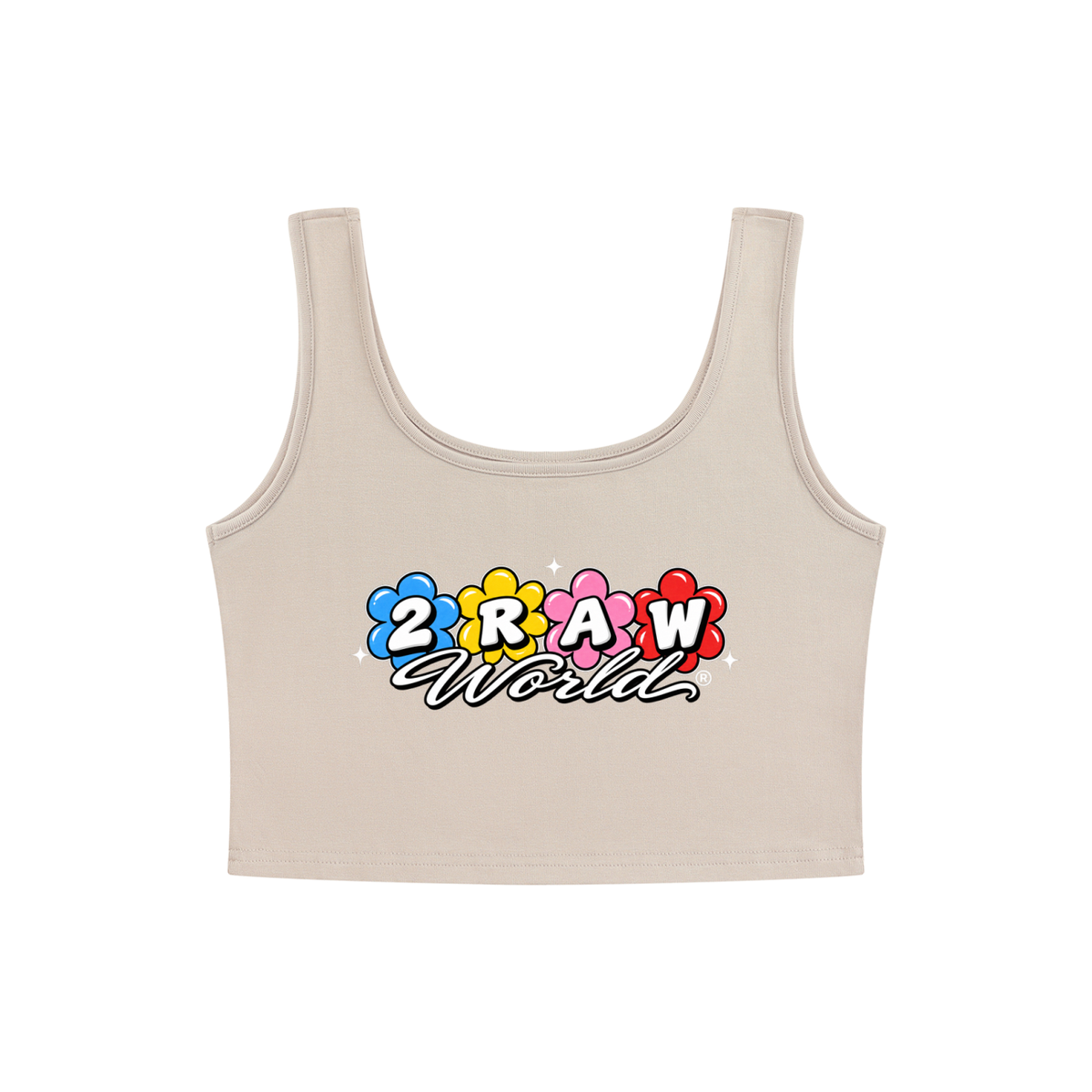 Flower Cropped Tank Top