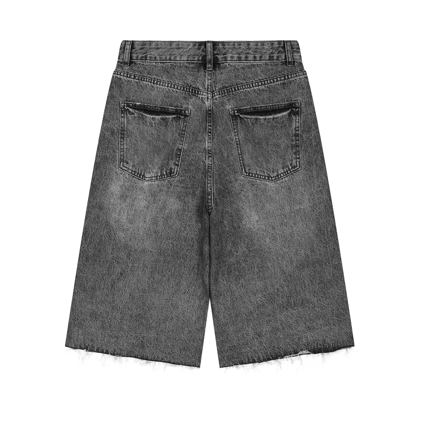 2RAW Men's Vintage Wide Leg Denim Shorts