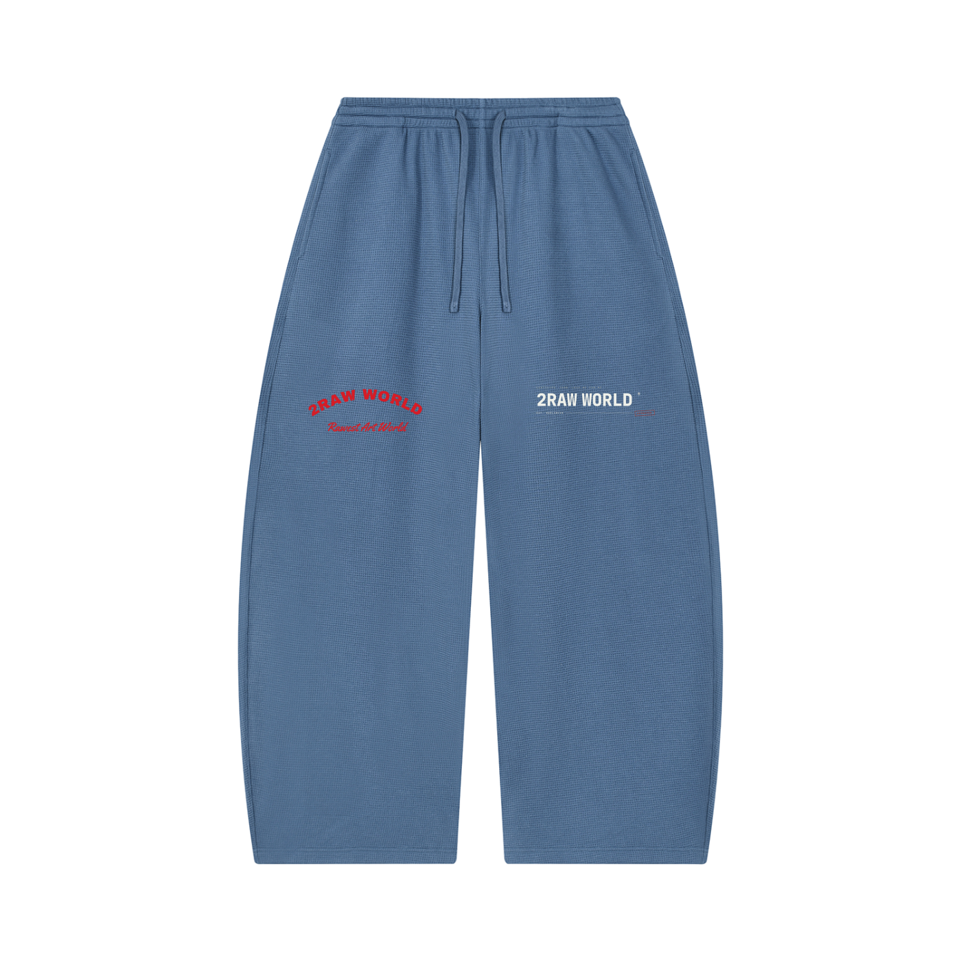 2RAW Waffle Barrel Leg Pants — Oat Gray