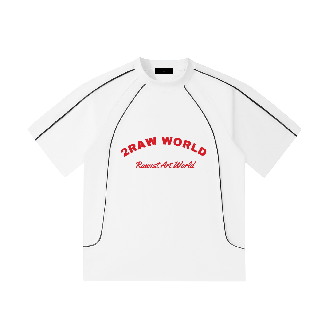 2RAW Contrast Stitch Raglan Tee