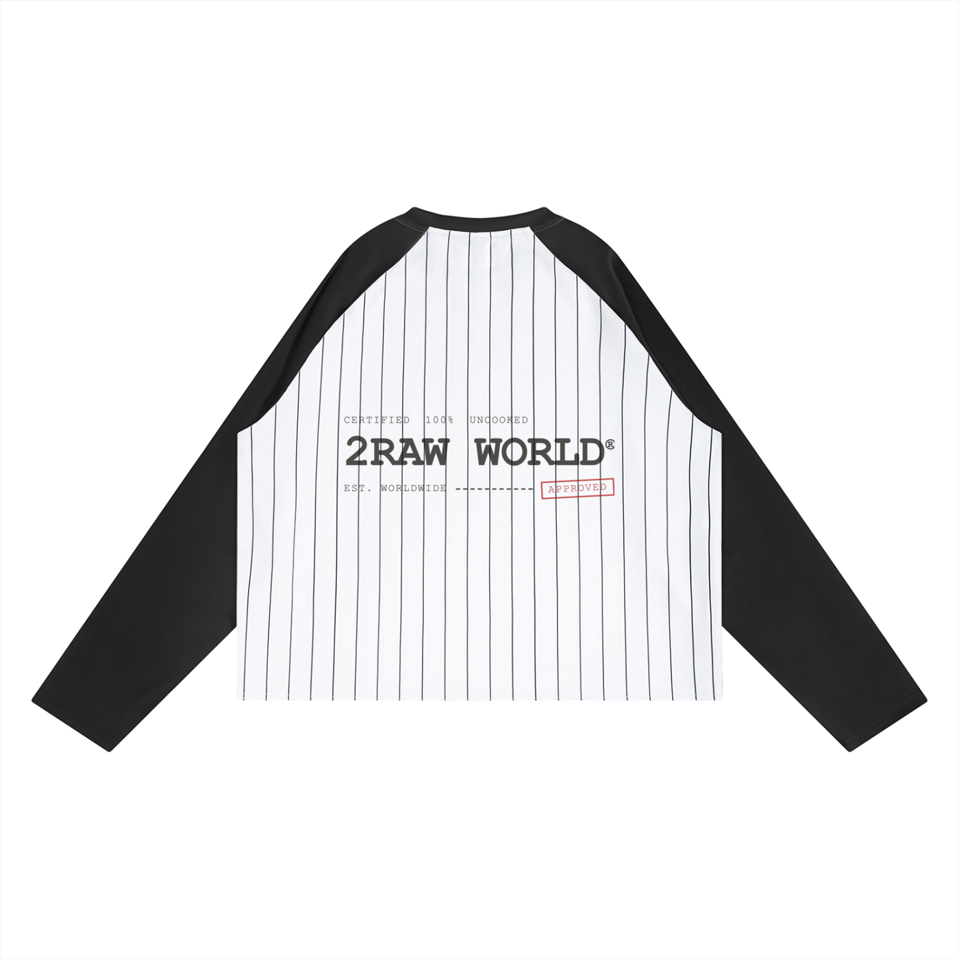 2RAW  Striped Raglan Long Sleeve T-Shirt