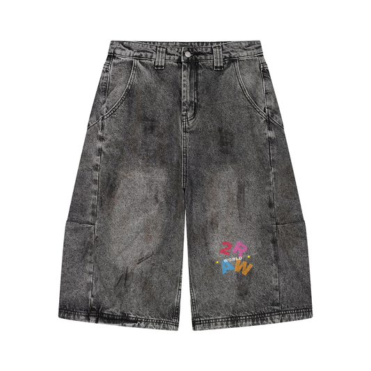 2RAW Circle Vintage Wash Shorts