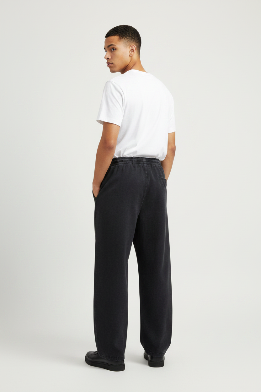 2RAW Mineral Wash Barrel Leg Pants