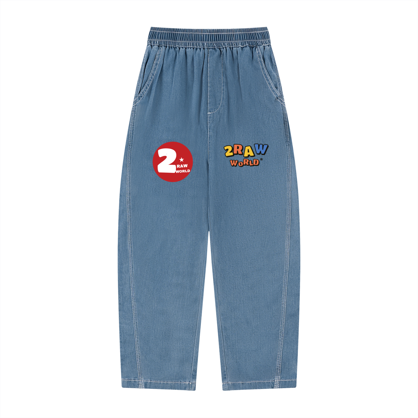 2RAW Kids' Vintage Wash Straight Leg Jeans