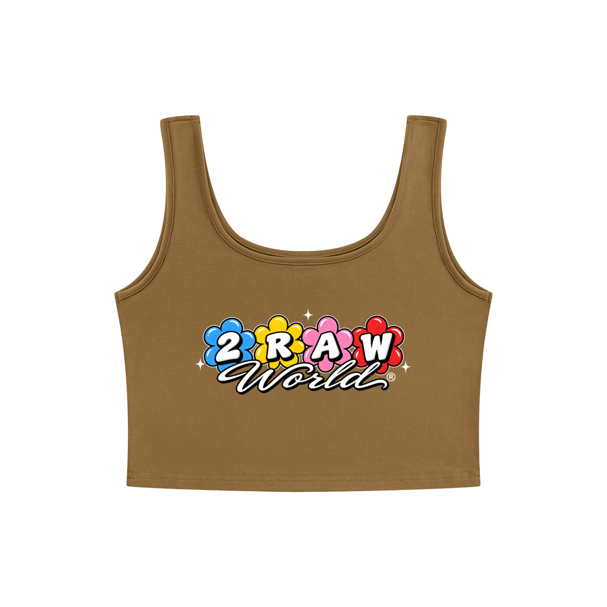 Flower Cropped Tank Top