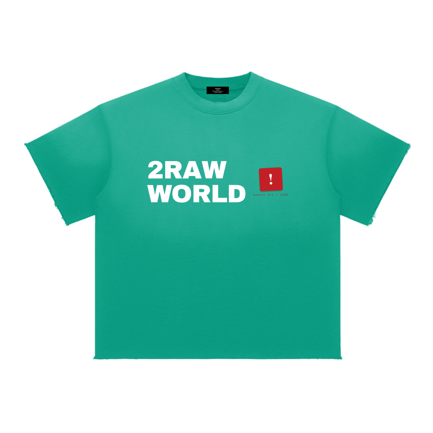2RAW Sun Fade Raw Edge Tee