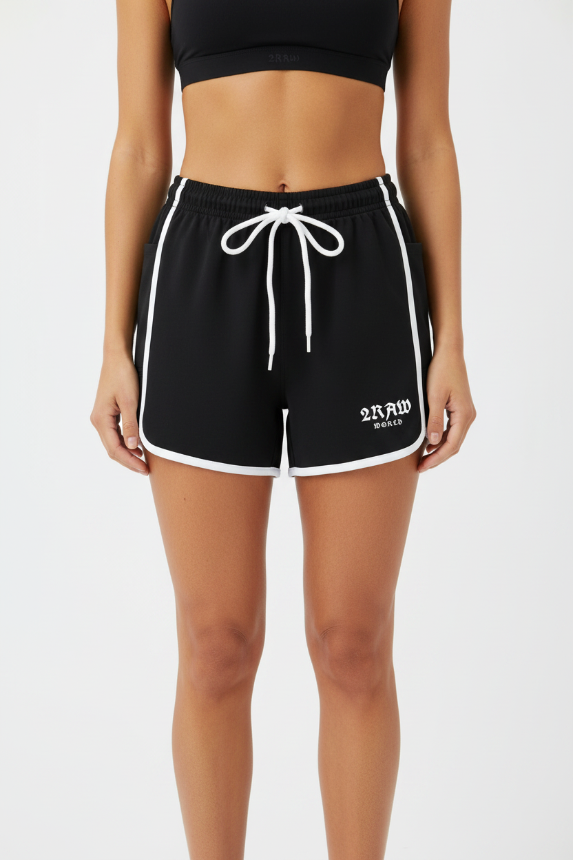 2RAW WORLD Women's High Rise Color Block Yoga Shorts