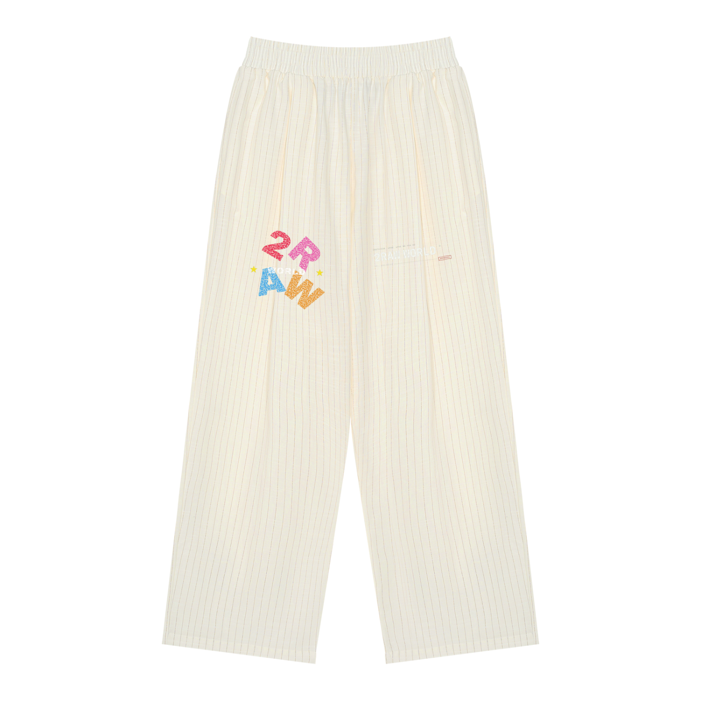 2RAW Striped Pleated Pants