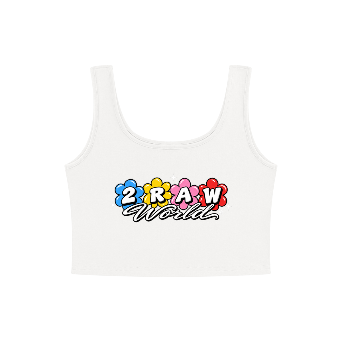 Flower Cropped Tank Top