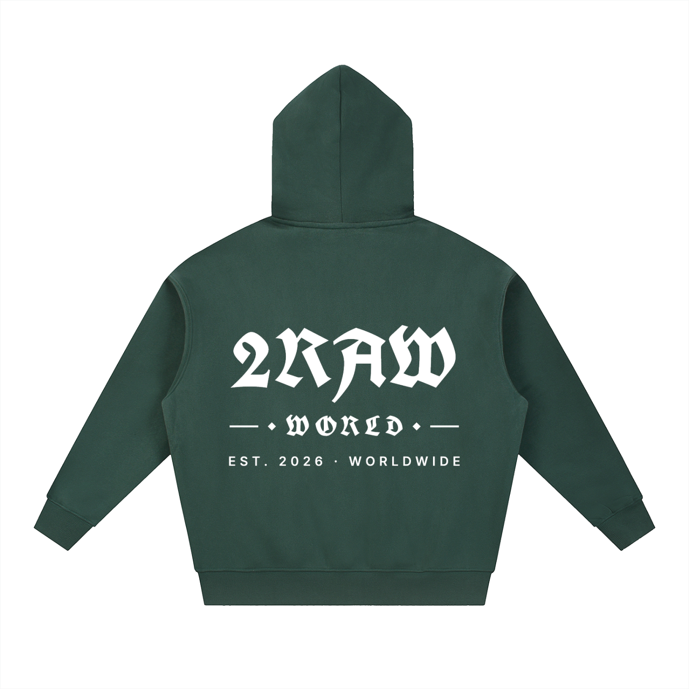 2RAW WORLD Essential Oversized Fleece Boxy Hoodie