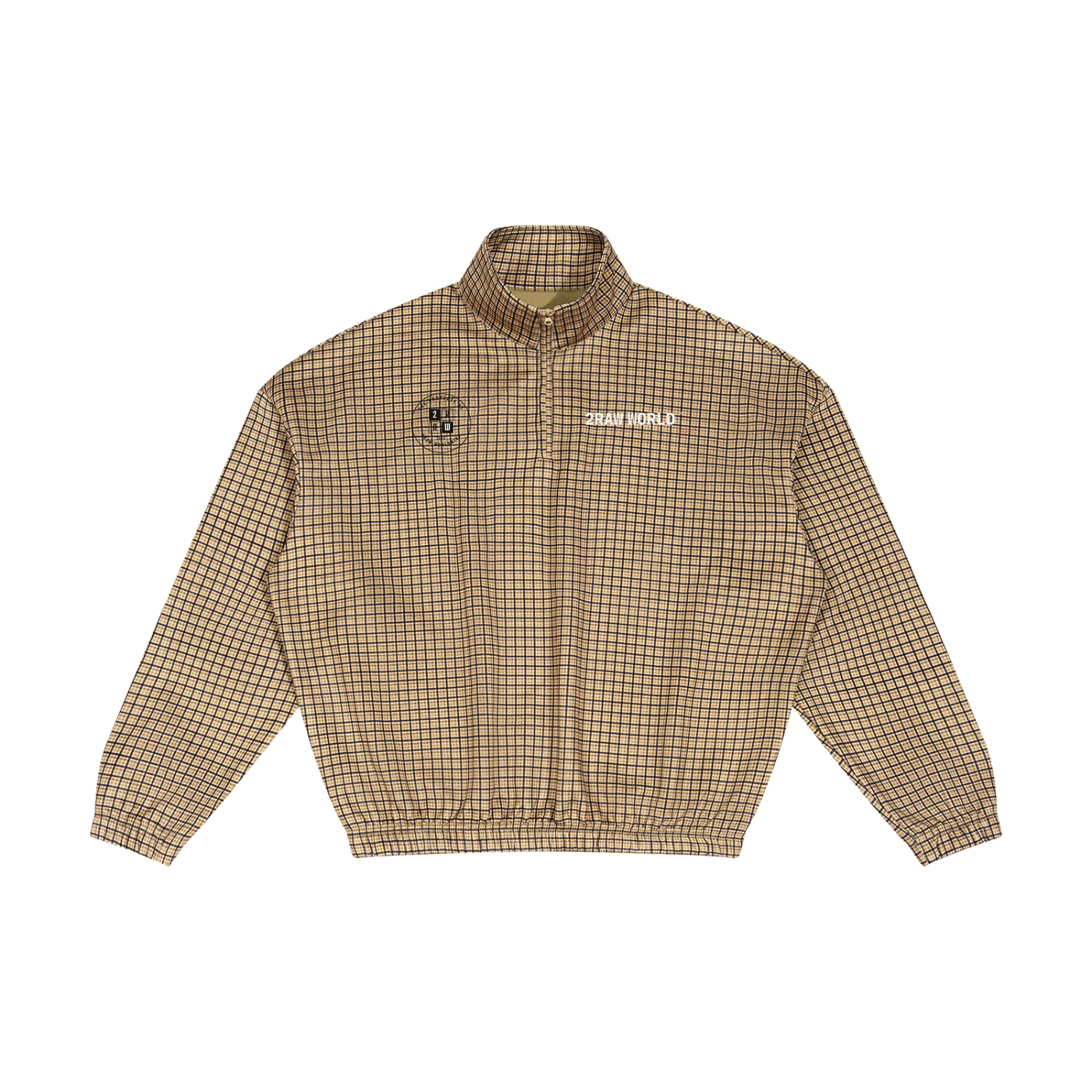 2RAW Plaid Quarter-Zip Sweatshirt